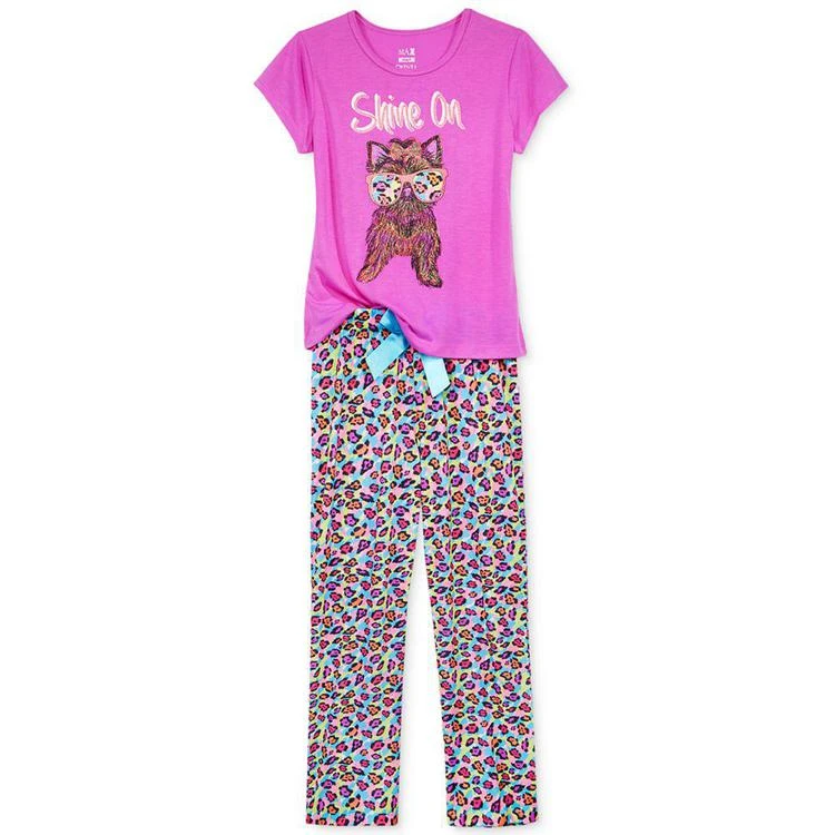 商品Max & Olivia|大/小童2-Pc. Shine On Pajama Set, Little Girls (2-6X), Big Girls (7-16)), Created for Macy's,价格¥80,第2张图片详细描述