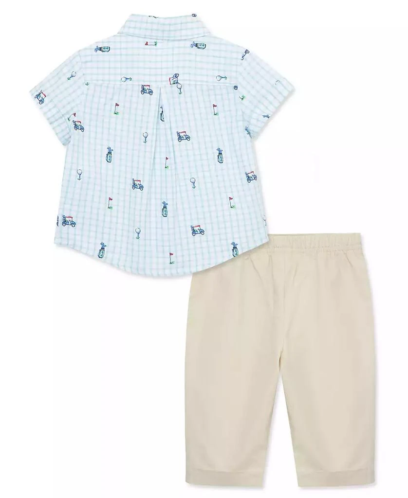 商品Little Me|Baby Boys Golf Shirt and Pants Set,价格¥135,第2张图片详细描述