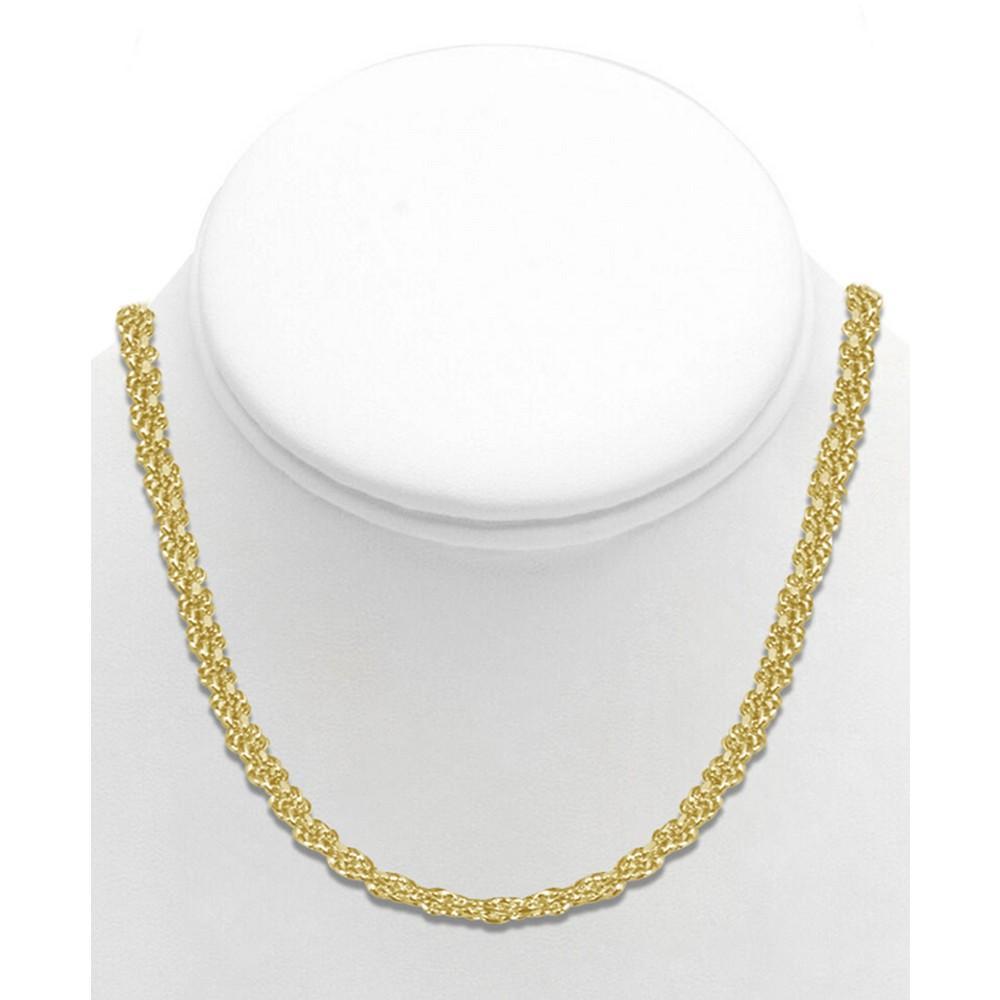 商品Essentials|Silver Plated Rope Link 24" Chain Necklace,价格¥65,第4张图片详细描述