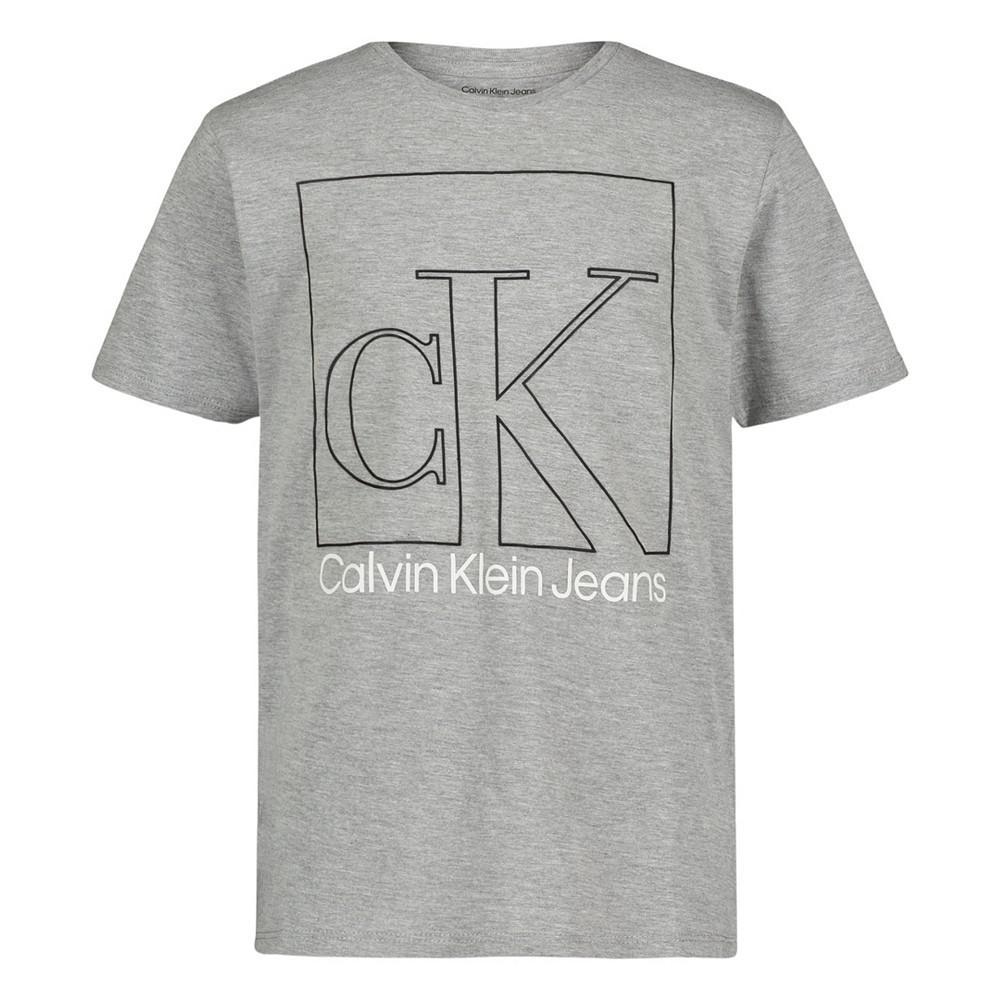 商品Calvin Klein|Big Boys Deframe Short Sleeve T-shirt,价格¥92,第1张图片