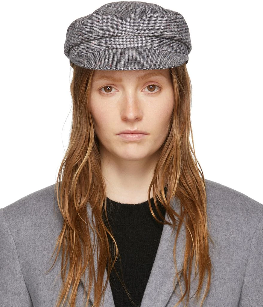 商品Isabel Marant|Grey Check Evie Cap,价格¥466,第1张图片