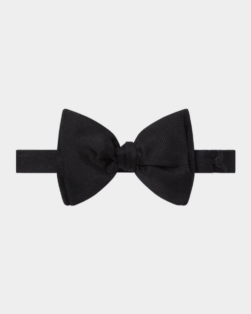 商品Dunhill|Men's Wool and Mohair Faille Butterfly Bow Tie,价格¥1815,第2张图片详细描述