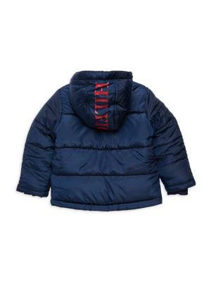 商品Tommy Hilfiger|Little Boy's Logo Colorblock Hooded Puffer Jacket,价格¥238,第2张图片详细描述
