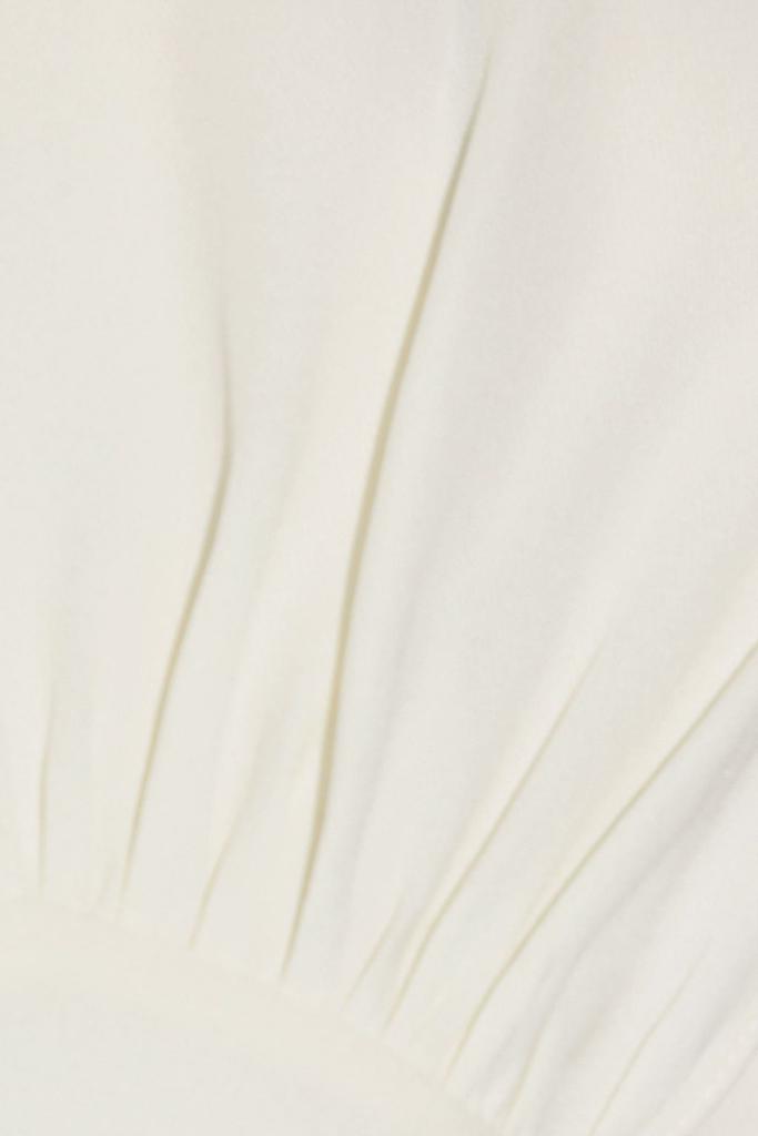Gathered silk-crepe top商品第4张图片规格展示