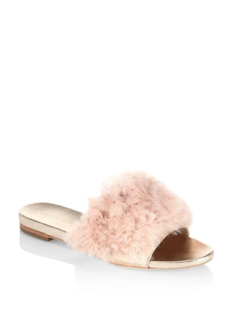 商品Loeffler Randall|Domino Shearling Slide Sandals,价格¥1186,第1张图片