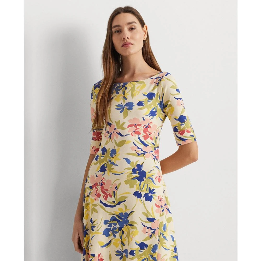 商品Ralph Lauren|Women's Floral Stretch Cotton Midi Dress,价格¥1056,第4张图片详细描述