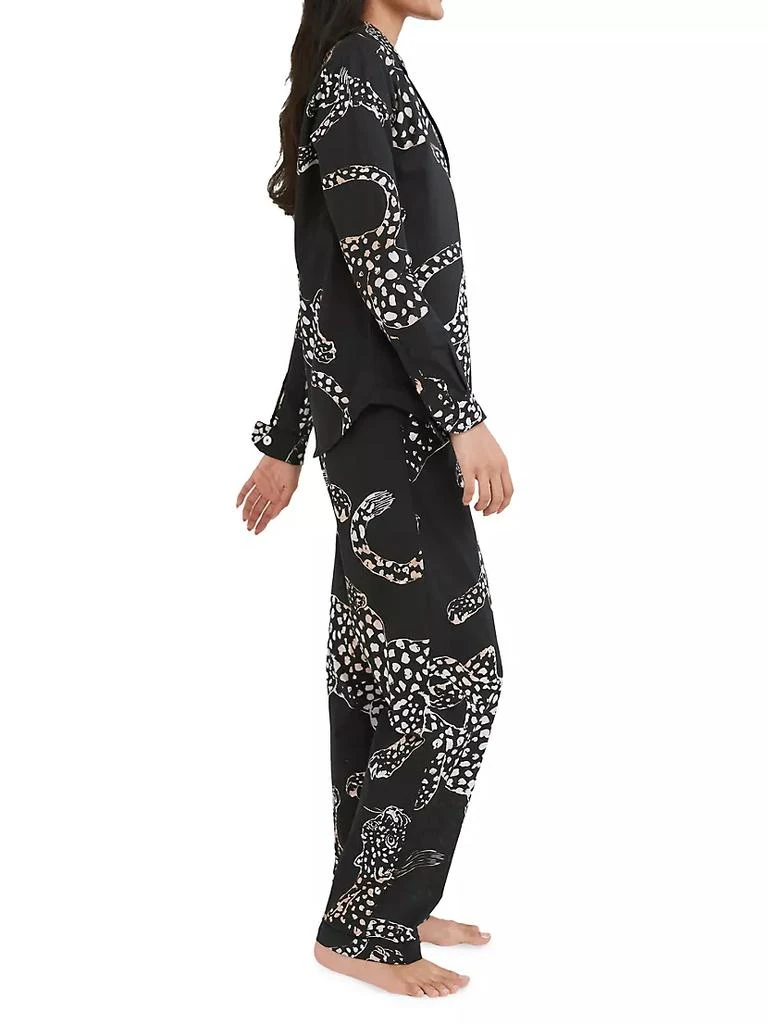 商品Desmond & Dempsey|Jaguar Print Cotton Pajama Set,价格¥1546,第3张图片详细描述