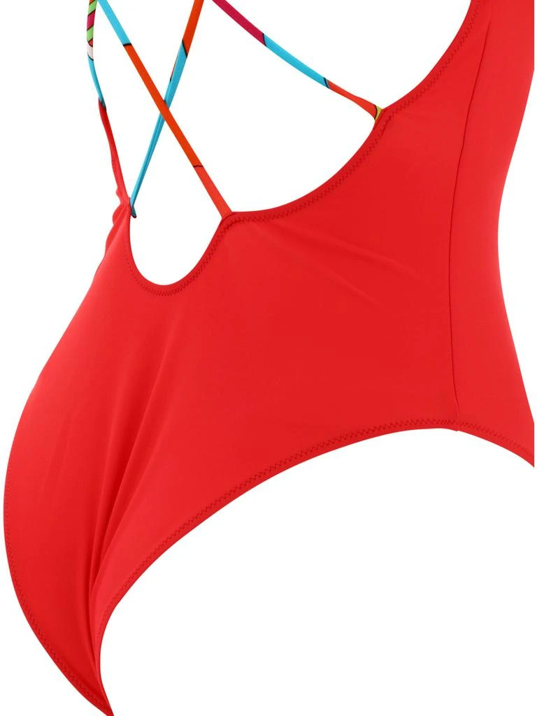 商品EMILIO PUCCI|Iride-Print Swimsuit Costumes Red,价格¥2072,第4张图片详细描述
