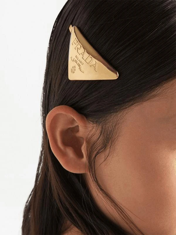 商品Prada|PRADA engraved-logo hair clip,价格¥3755,第2张图片详细描述