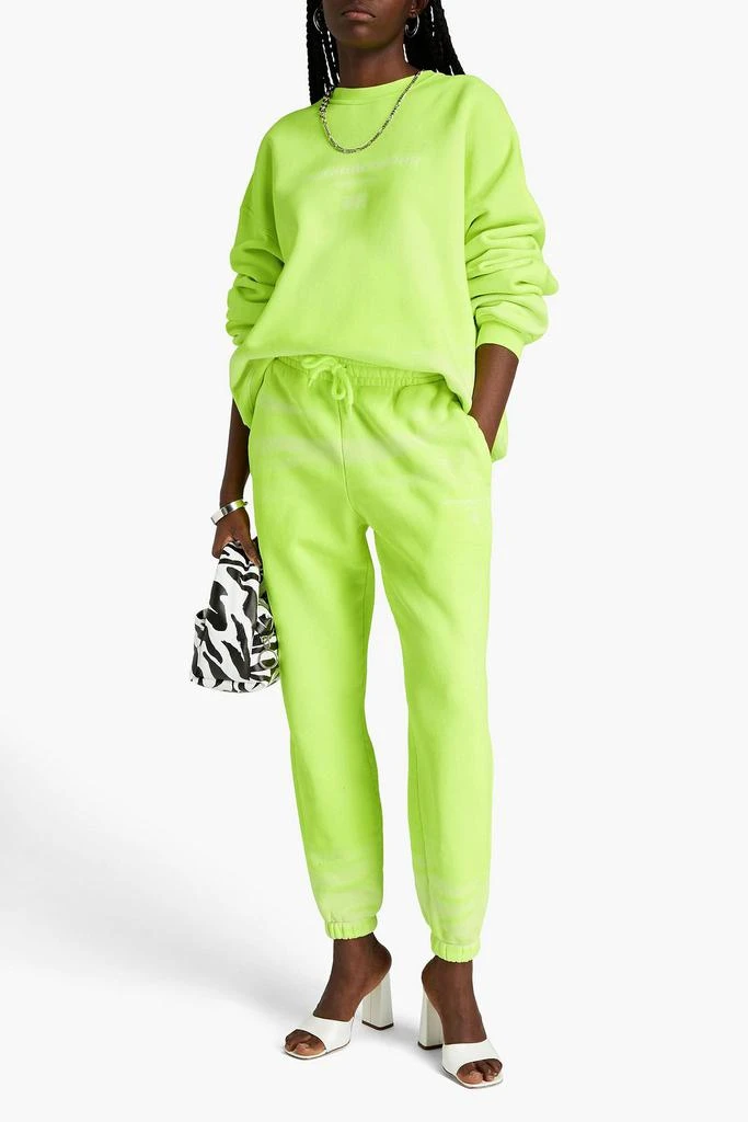 商品Alexander Wang|Neon tie-dyed French cotton-terry track pants,价格¥637,第2张图片详细描述