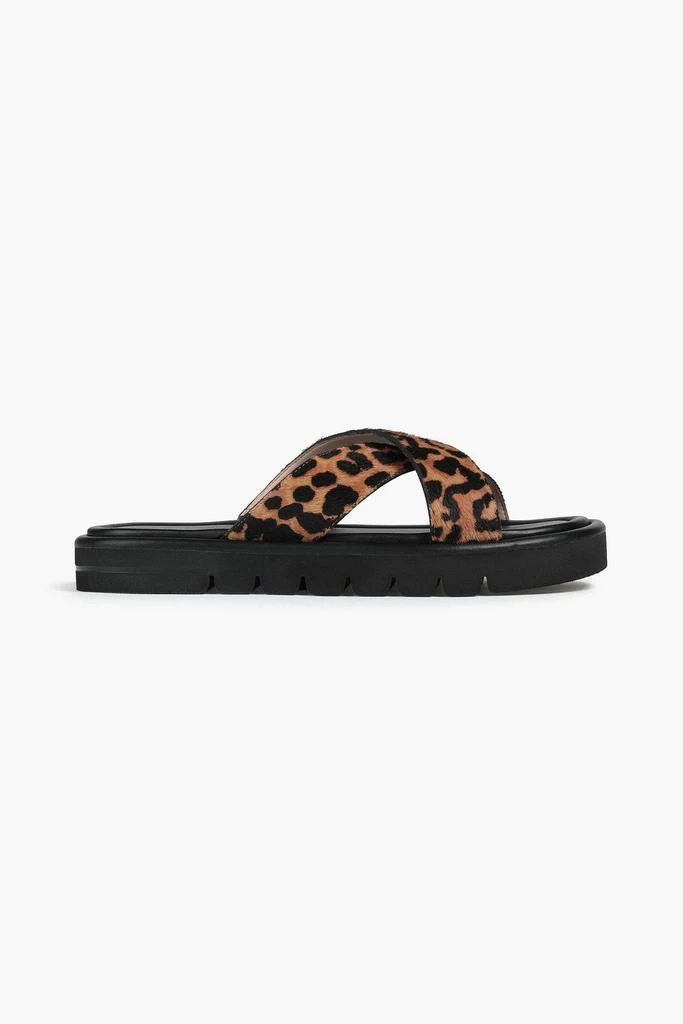 商品Stuart Weitzman|Leopard-print calf hair sandals,价格¥428,第1张图片