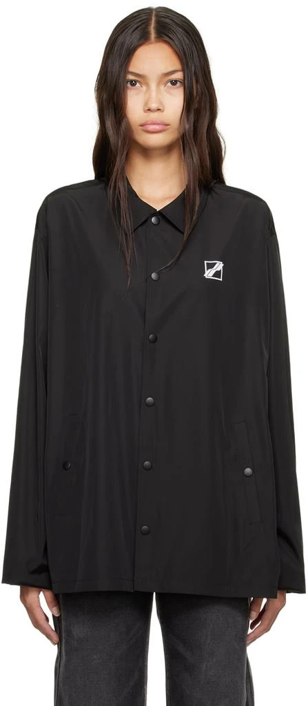 商品We11done|Black Windbreaker Jacket,价格¥1441,第1张图片