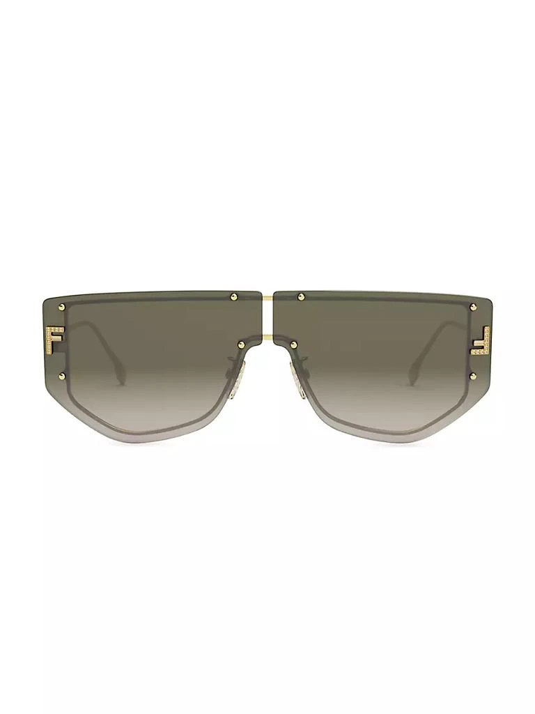 商品Fendi|Metal Sun Rectangular Shield Sunglasses,价格¥3876,第1张图片