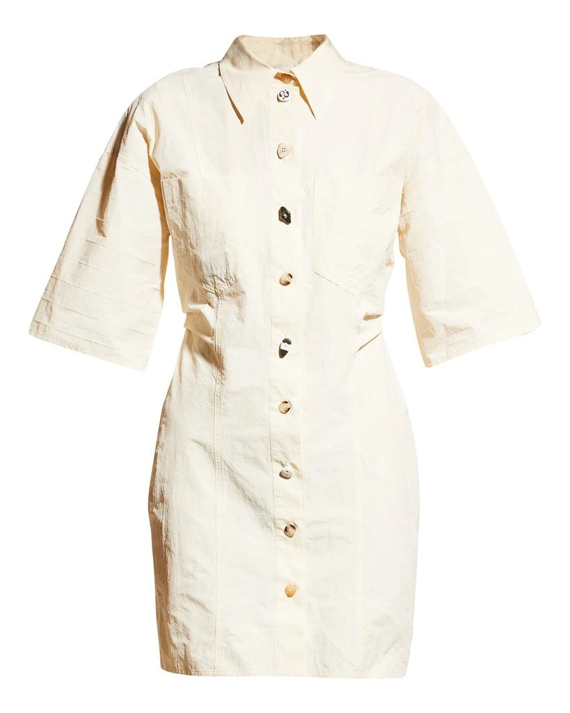 商品Nanushka|Jayla Shirtdress w/ Pleated Sleeves,价格¥1293,第2张图片详细描述