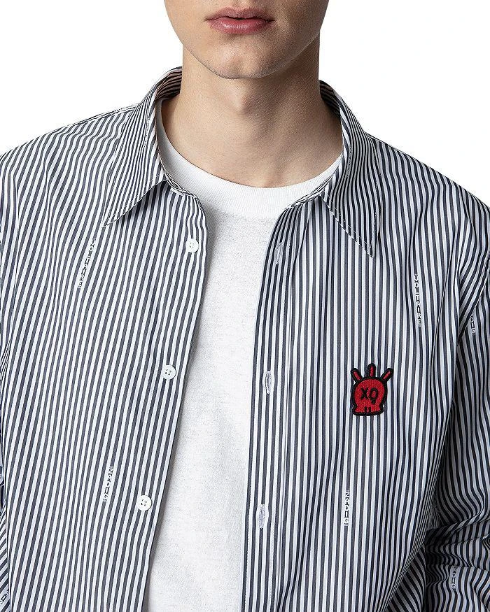 商品Zadig&Voltaire|Stan Striped Skull Shirt,价格¥1211,第4张图片详细描述