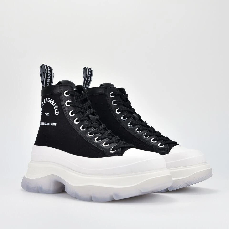 商品Karl Lagerfeld Paris|KARL LAGERFELD LUNA MAISON CANVAS HI-TOP TRAINERS,价格¥1081,第2张图片详细描述