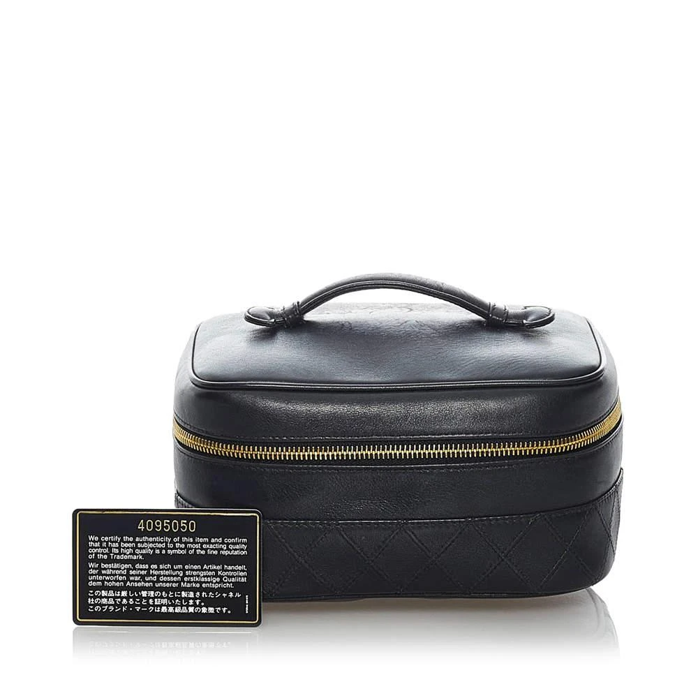 Chanel Black Matelasse Lambskin Leather Vintage Vanity Bag 商品