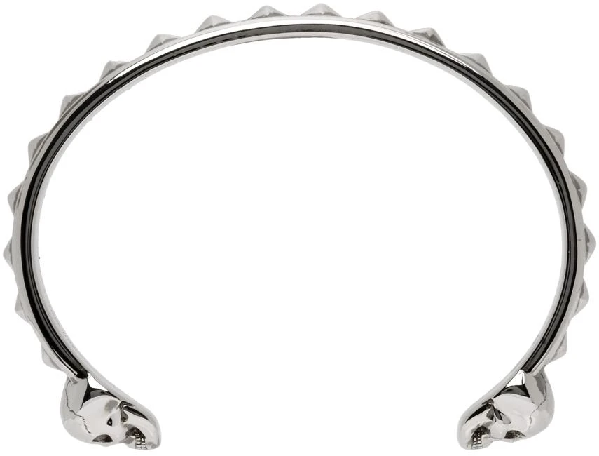 商品Alexander McQueen|Silver Skull Studs Cuff Bracelet,价格¥1219,第2张图片详细描述