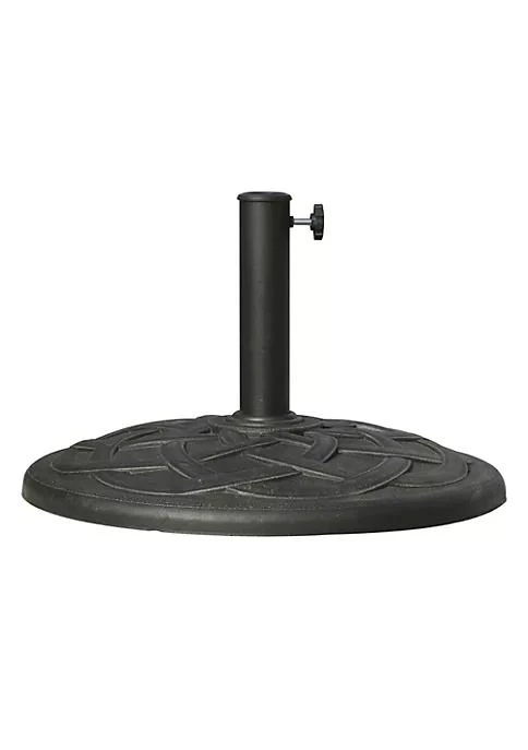 商品belk|21 42 Lbs Round Resin Umbrella Base Stand Market Parasol Holder With Beautiful Decorative Pattern And Easy Setup For %CF%861 %CF%861.89 Pole For Lawn Deck Backyard Garden Bronze,价格¥561,第2张图片详细描述