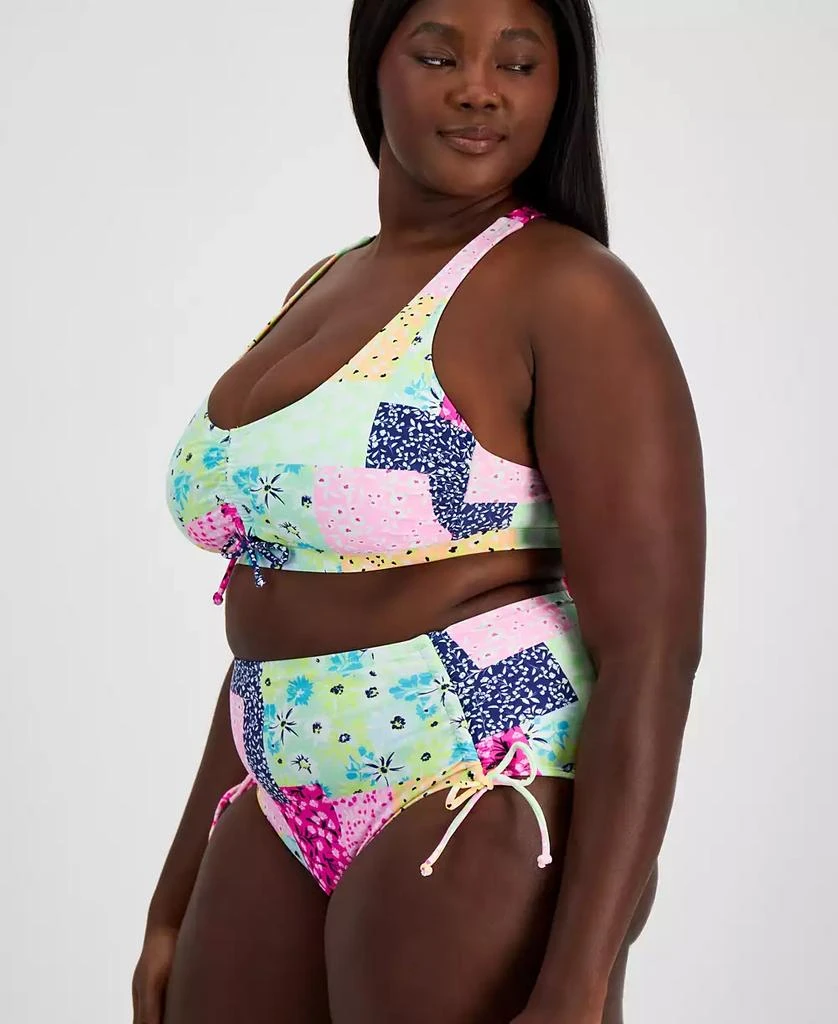 商品California Waves|Salt + Cove Plus Size Patchwork Bikini Bottoms, Created for Macy's,价格¥134,第3张图片详细描述