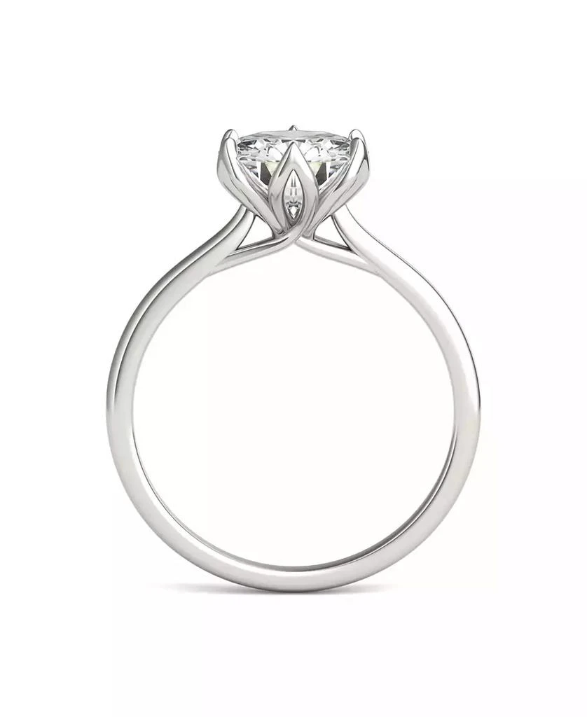 商品Charles & Colvard|Moissanite Round Solitaire Ring (1-9/10 Carat Total Weight Diamond Equivalent) in 14K White Gold,�价格¥7066,第5张图片详细描述
