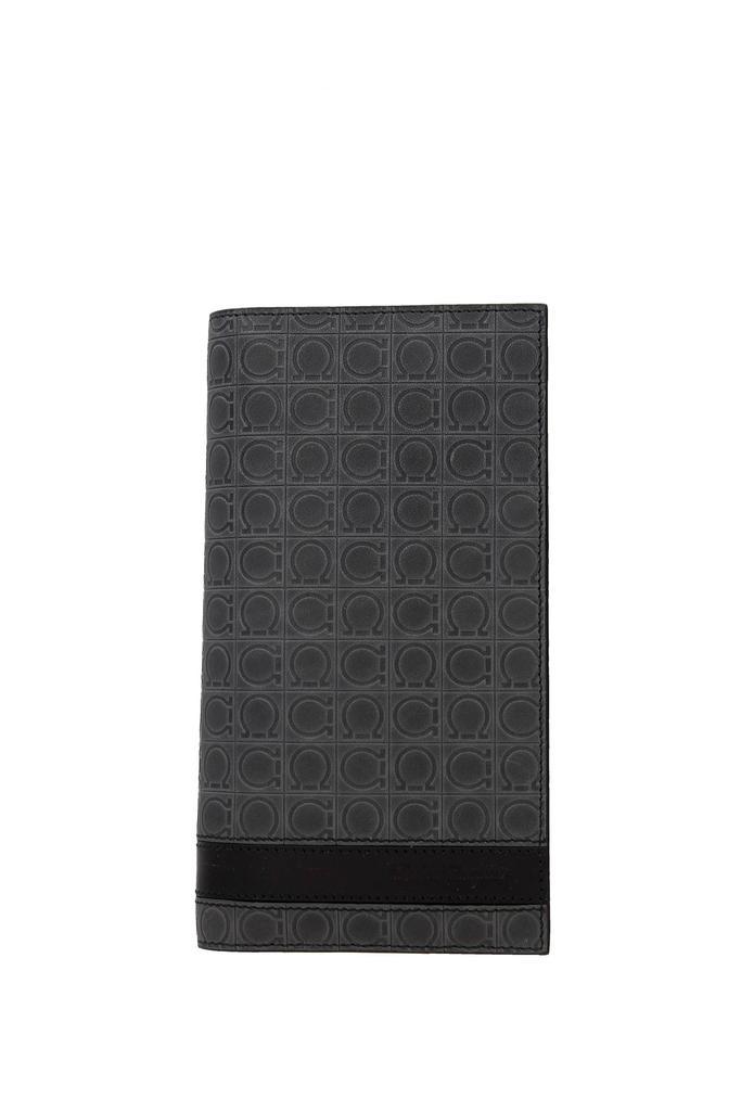 商品Salvatore Ferragamo|Wallets Leather Gray,价格¥1124,第1张图片
