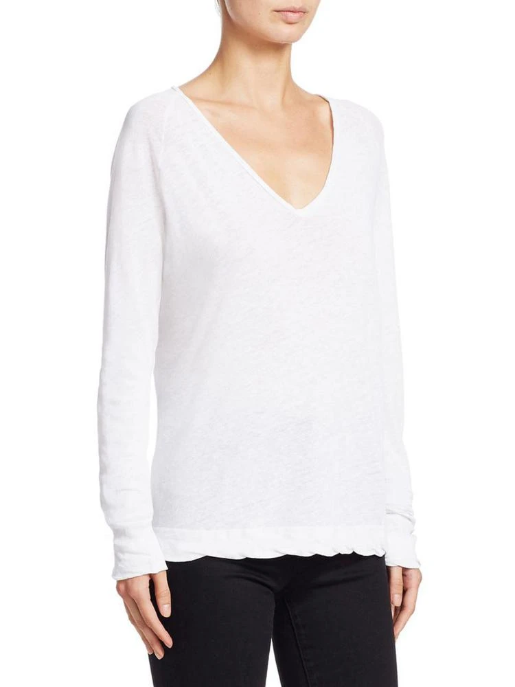 商品J Brand|Long-Sleeve V-Neck Shirt,价格¥512,第3张图片详细描述