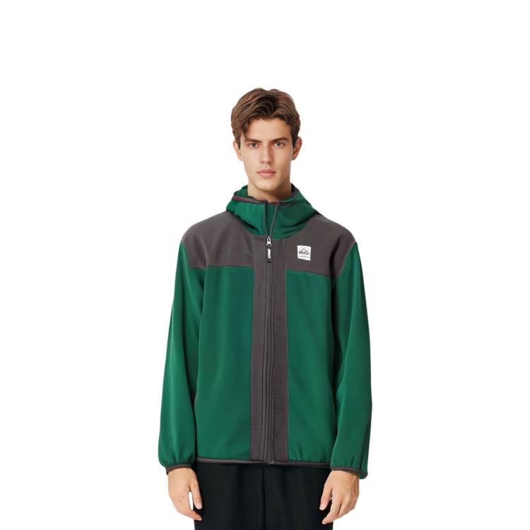 商品[国内直发] Adidas|adidas 拼色Logo贴标全拉链羊毛夹克外套 男款 绿色,价格¥341,第7张图片详细描述