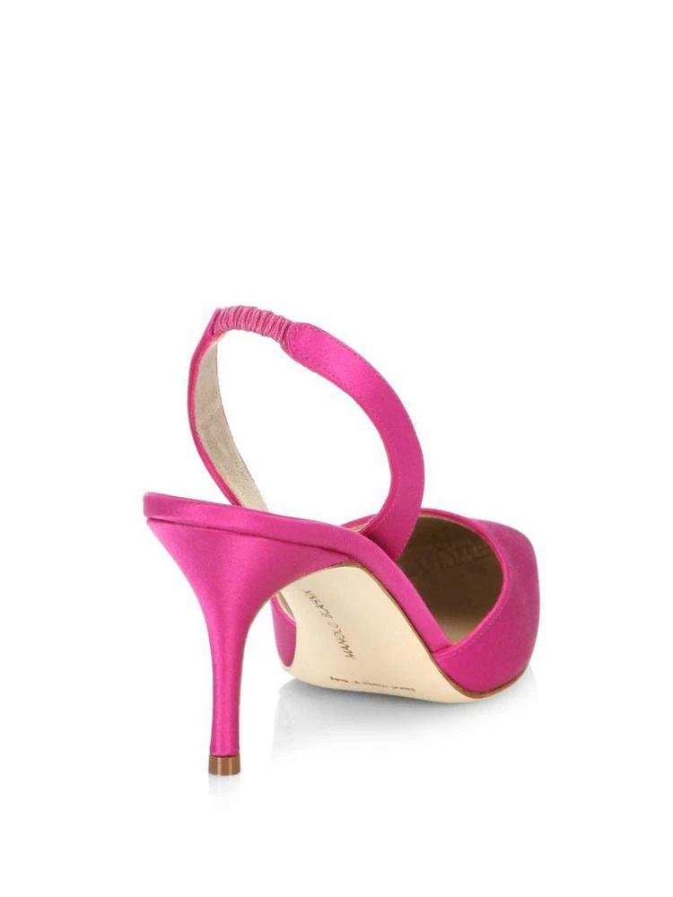 商品Manolo Blahnik|Manolo Blahnik - Carolyne Satin Slingback Pumps,价格¥2896,第2张图片详细描述