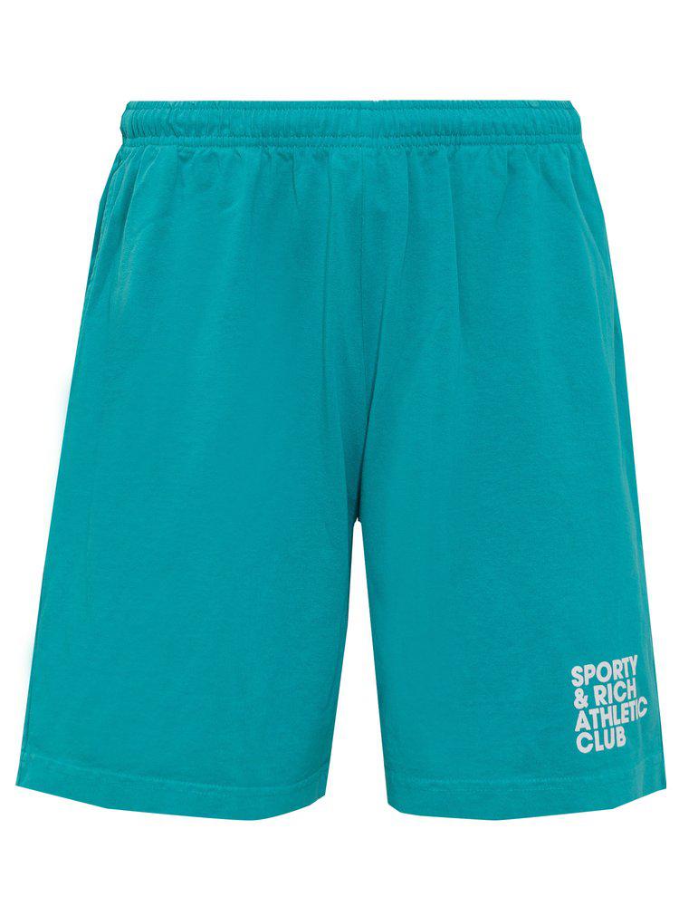 Sporty & Rich	Logo Print Gym Shorts商品第1张图片规格展示