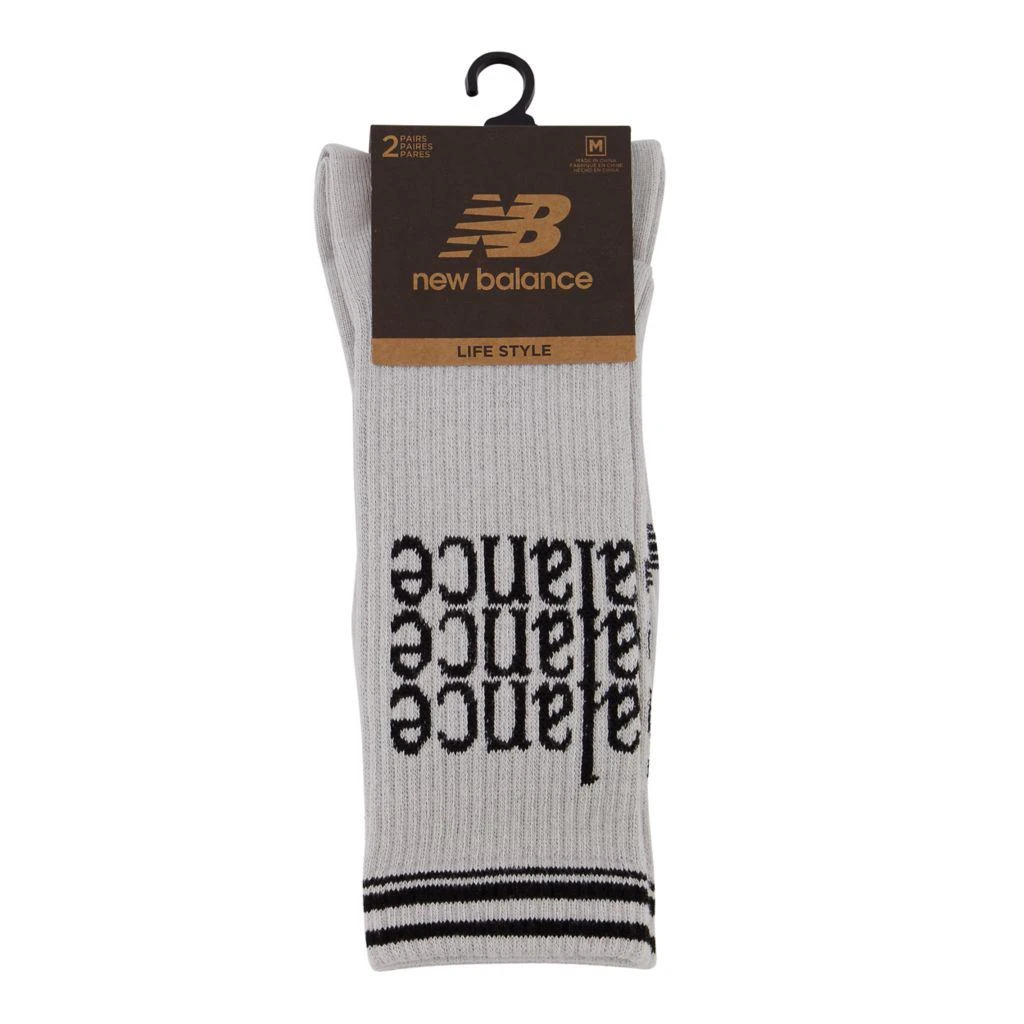 商品New Balance|NB Essentials Celebrate Legacy Crew Socks 2 Pack,价格¥125,第3张图片详细描述