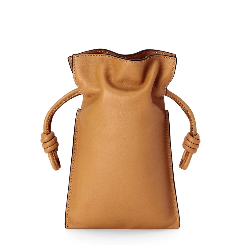 【包税】LOEWE/罗意威 22春夏新款Flamenco Pocket系列 女士暖沙色纳帕小牛皮单肩斜挎手机包0010642742 商品