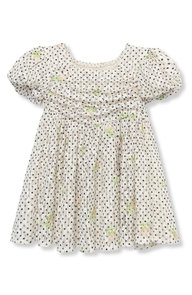 商品Peek Essentials|Polka Dot Embroidered Puff Sleeve Dress,价格¥116,第1张图片