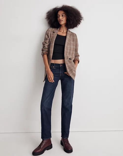 商品Madewell|Caldwell Double-Breasted Blazer in Wardlow Plaid,价格¥1406,第1张图片