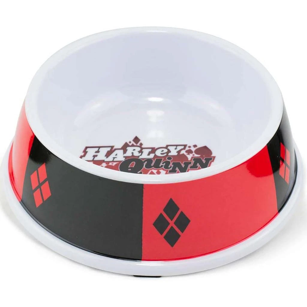 商品Buckle-Down|Buckle-Down DC Comics Batman Harley Quinn Diamonds Single Melamine Pet Bowl - Multi,价格¥171,第1张图片