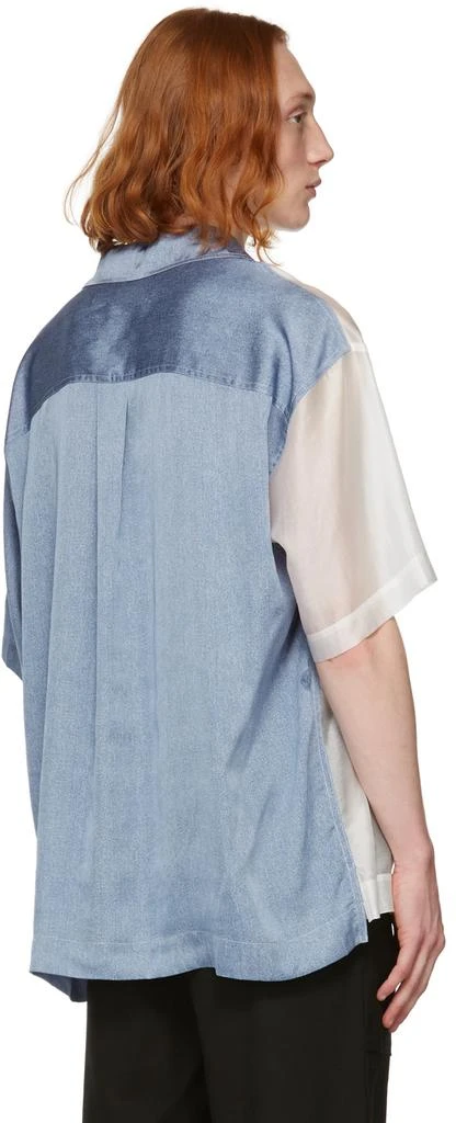 商品Feng Chen Wang|Blue & White Semi-Sheer Shirt,价格¥1350,第3张图片详细描述