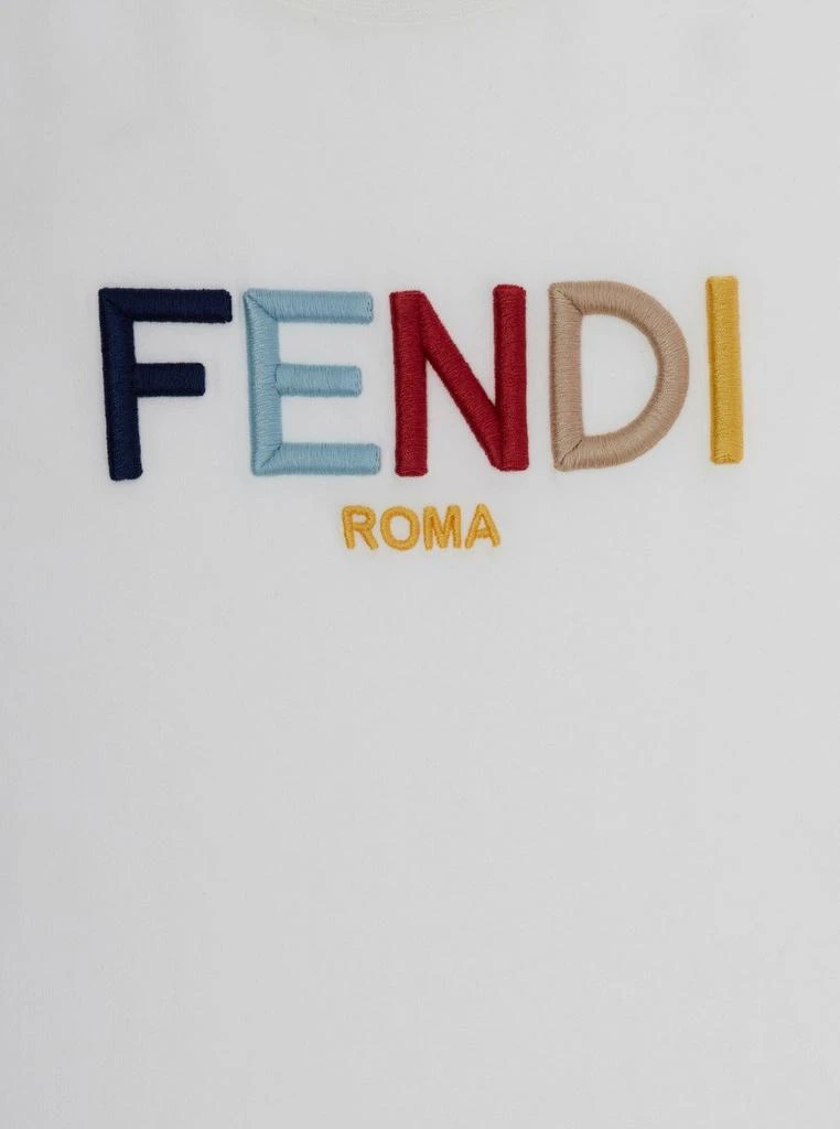 商品Fendi|Fendi Kids Logo Embroidered Crewneck T-Shirt,价格¥1083,第3张图片详细描述