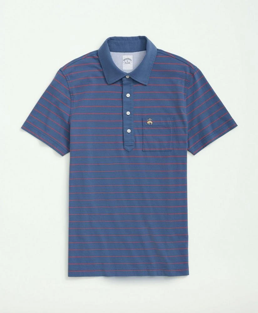 商品Brooks Brothers|Peached Cotton Striped Vintage Polo Shirt,价格¥493,第1张图片