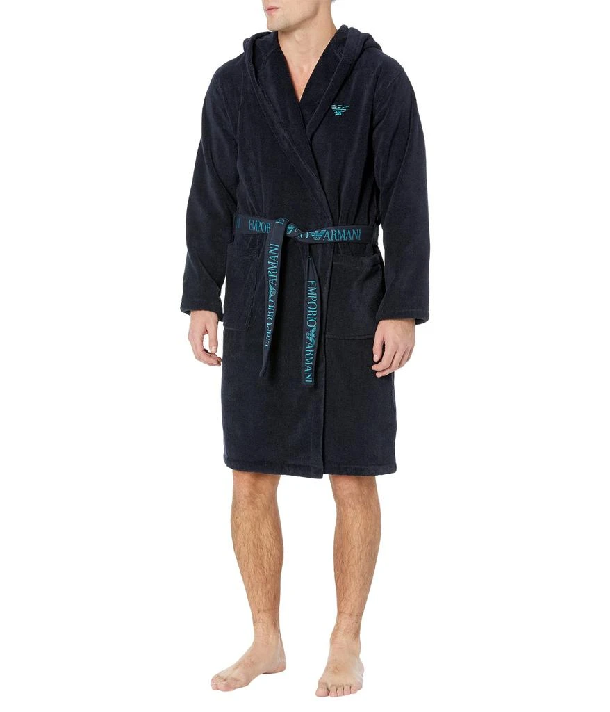 商品Emporio Armani|Logo-Jacquard Sponge Robe,价格¥1421,第1张图片