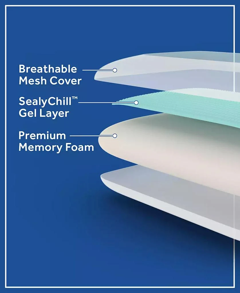 商品Sealy|Memory Foam Gel Pillow,价格¥550,第3张图片详细描述
