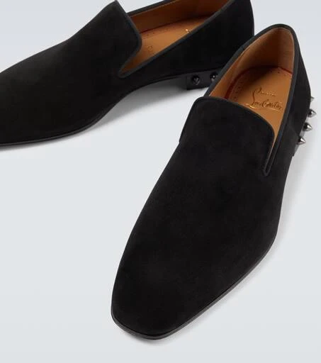 商品Christian Louboutin|Marquees绒面革铆钉乐福鞋,价格¥8968,第3张图片详细描述
