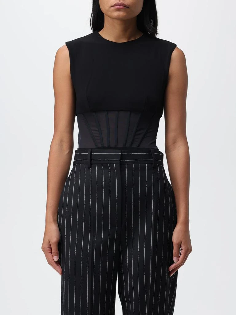 商品Alexander McQueen|Alexander McQueen bodysuit in jersey,价格¥4992,第1张图片
