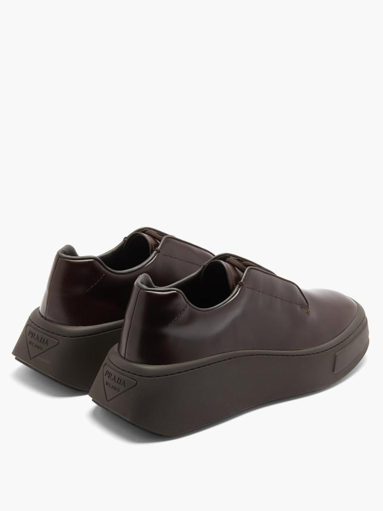 商品Prada|Chunky-sole logo-debossed leather Derby shoes,价格¥5336,第6张图片详细描述
