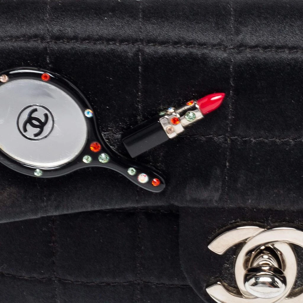 商品[二手商品] Chanel|Chanel Black Square Quilt Satin Charm Flap Bag ,价格¥24479,第5张图片详细描述