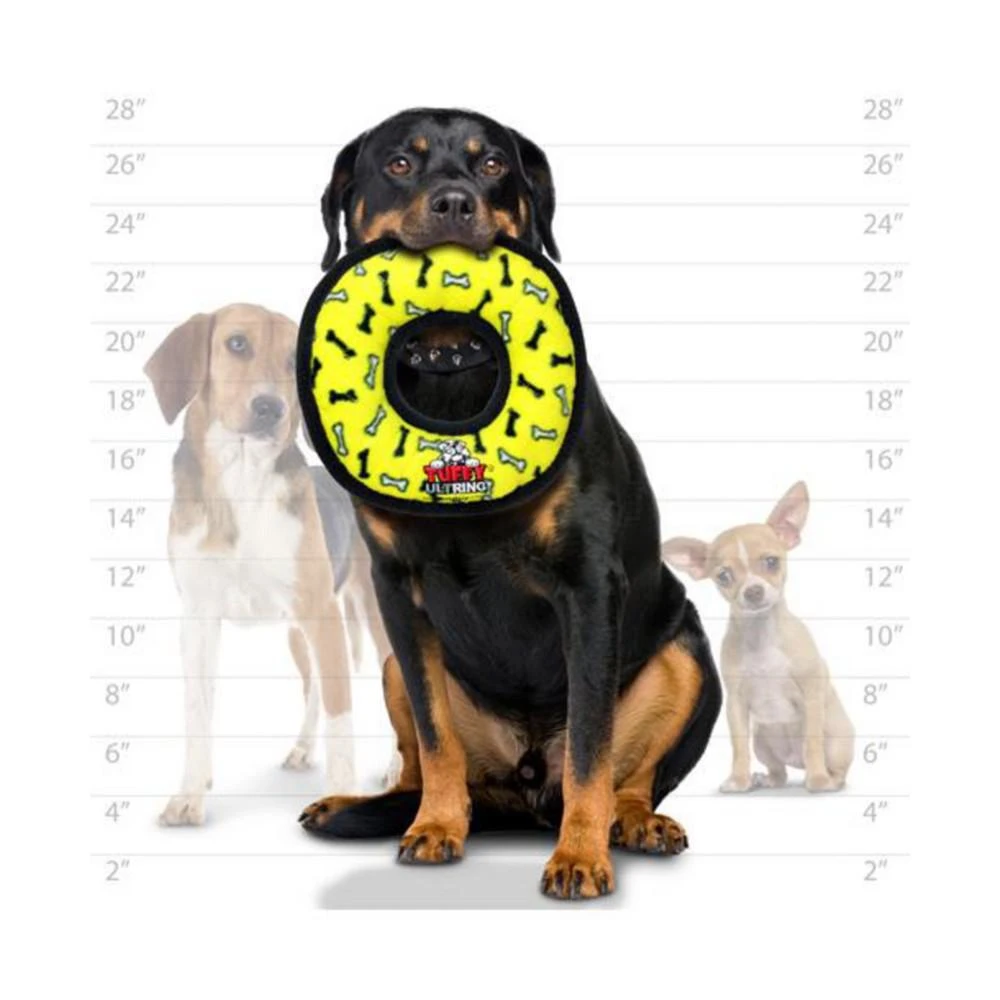 商品Tuffy|Ultimate Ring Yellow Bone, 2-Pack Dog Toys,价格¥184,第3张图片详细描述