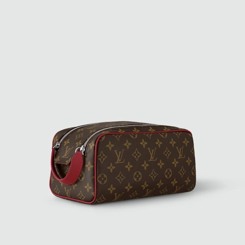 商品Louis Vuitton|【预售3-7天】LV/路易威登 男女通用棕色帆布/牛皮化妆包,价格¥8395,第1张图片