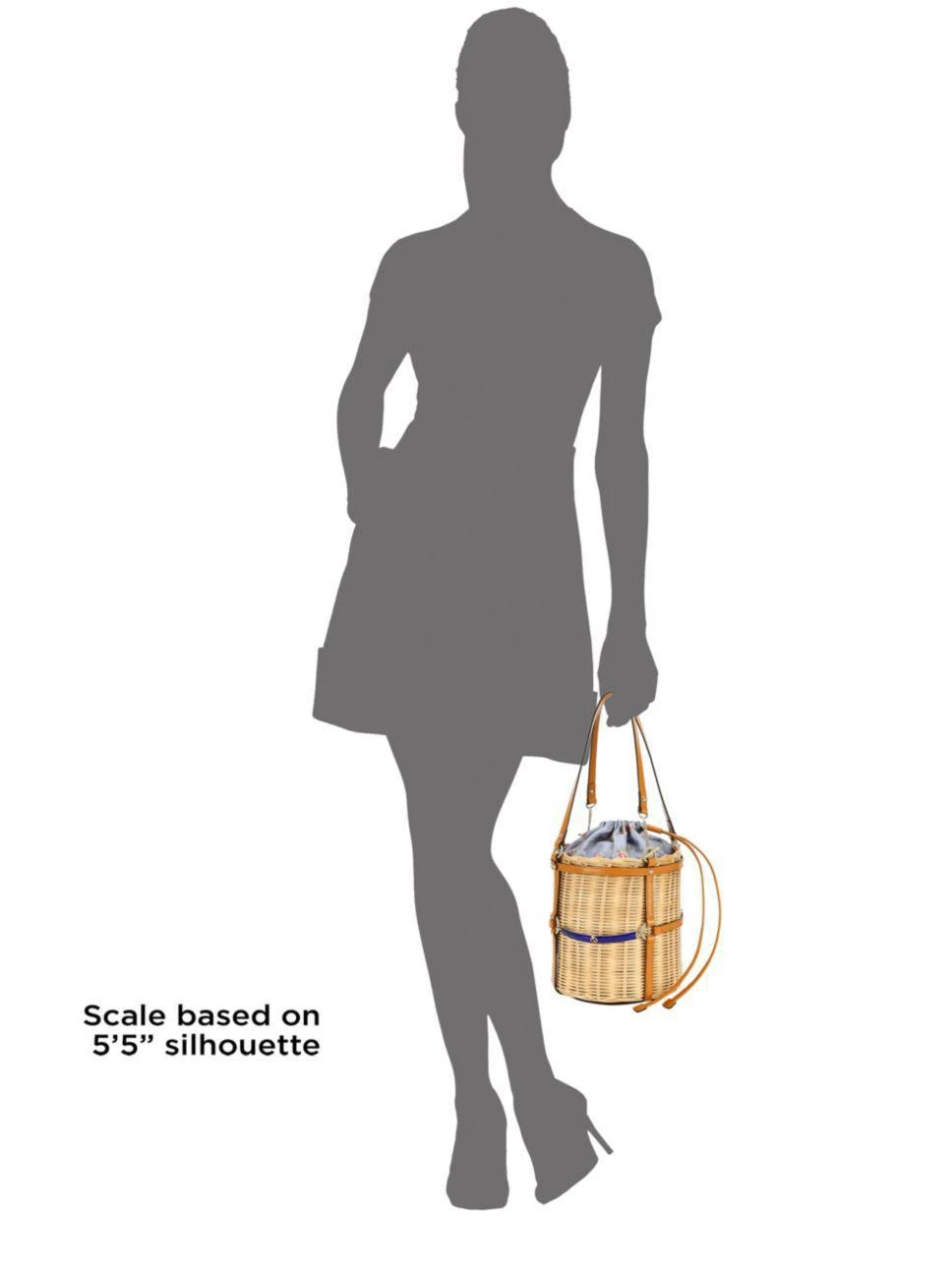 商品Gucci|Cestino Straw Small Bucket Shoulder Bag,价格¥16715,第3张图片详细描述