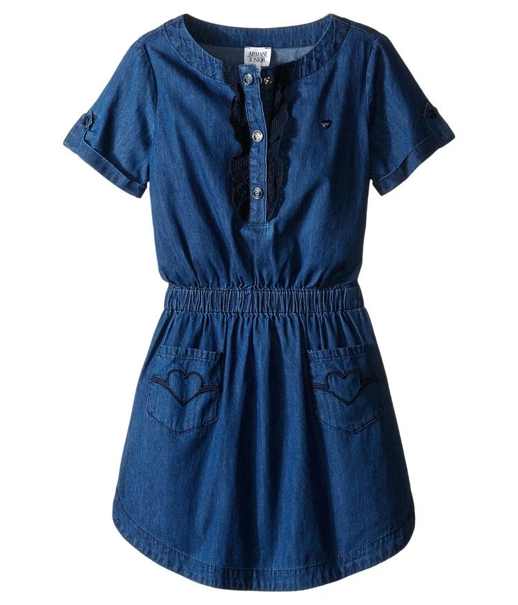 商品Armani|Two-Pocket Dress with Ruffled Detail (Big Kids),价格¥951,第1张图片