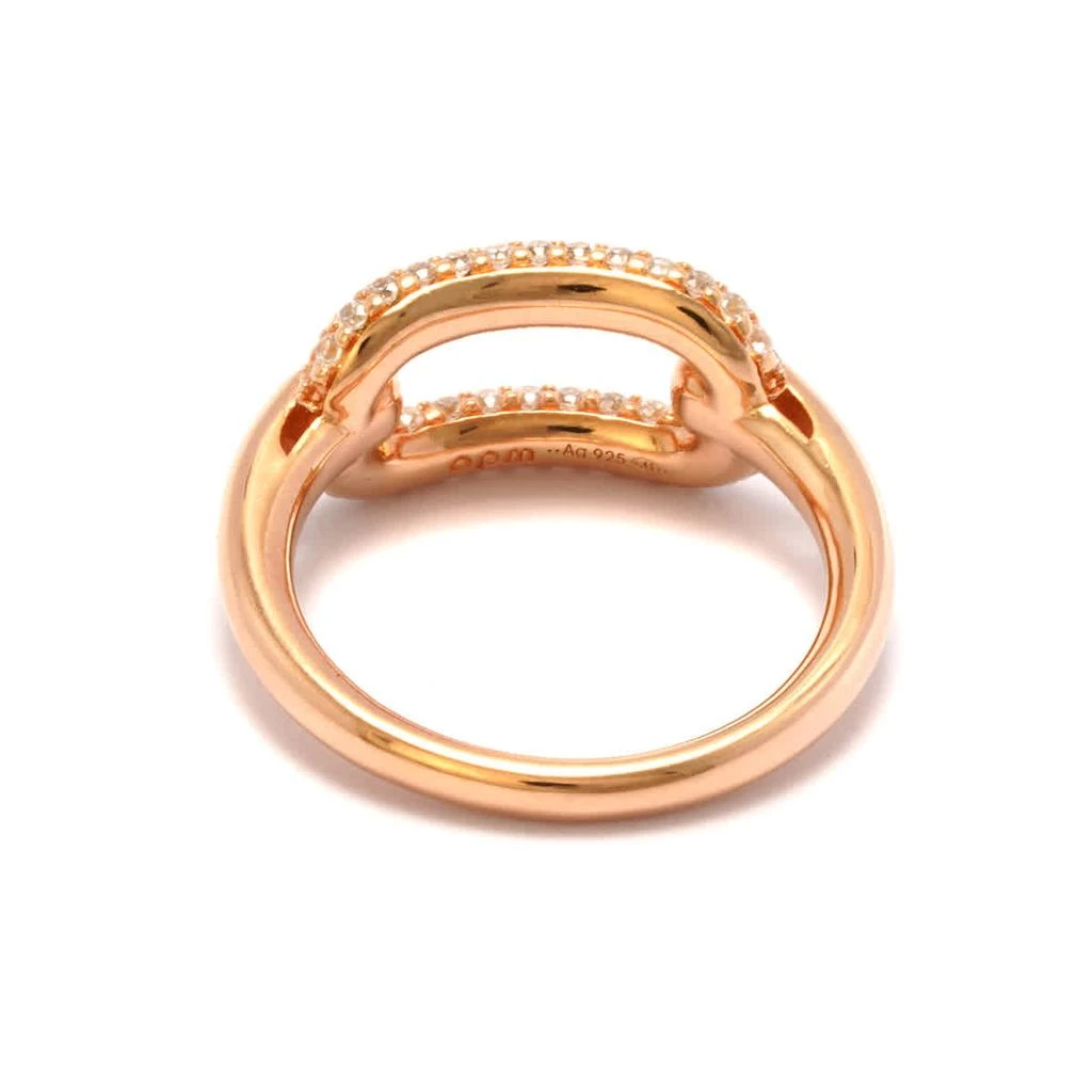 商品apm Monaco|Pink Sterling Silver Chain Link Crystal Ring,价格¥417,第1张图片