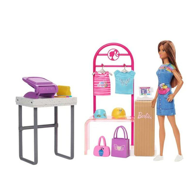 商品Mattel|Barbie Make & Sell Boutique Playset With Brunette Doll,价格¥378,第1张图片